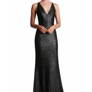 Dress The Population Harper Mermaid Sequin Gown in Black, Size S